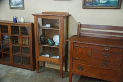 Shown between Gustav Stickley sideboard and Stickley Brothers bookcase.